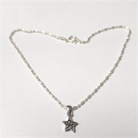 .925 Silver & Marcasite 10" Anklet