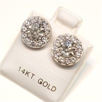 14kt Gold Light Yellow Diamonds (1.4ct) Earrings