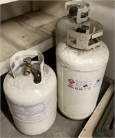 Three Nearly Full Propane Tanks