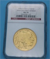 2006 BUFFALO GOLD $50 COIN .9999 FINE FIRST