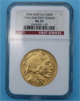 2006 BUFFALO GOLD $50 COIN .9999 FINE FIRST