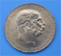 1915 AUSTRIAN 100 CORONA GOLD COIN, AUT RESTRIKE