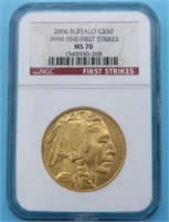 2006 BUFFALO $50 GOLD COIN, MS70 9999 FINE 1