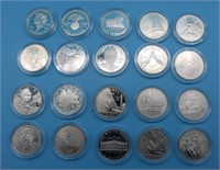 COLLECTION OF 20 US COMMEMORATIVE SILVER DOLLARS