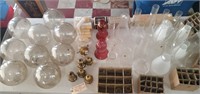 Oil lantern lamp globes shades parts Aladdin etc