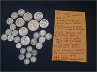 30pc US coin collection 1897 Morgan dollar + more