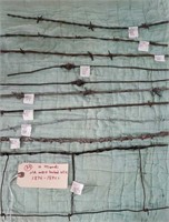 10 strands antique barbed wire 1874 - 1890