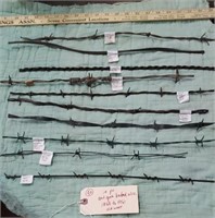 10 strands antique barbed wire 1868 to 1961