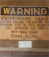 20x14 Texas Alltel warning sign