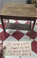 Primitive tapered leg antique pine desk
