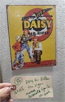 16x12.5 Daisy Air Rifle tin advertising sign