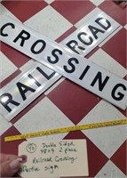 Railroad Crossing 2pc sign 2 sided 49x9