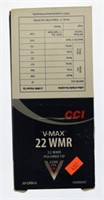Lot #2387 - 500 Rds +/- CCI .22 WMR V-Max 30Gr.