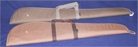 Lot #2461 - Two Tan Allen soft padded rifle cases: