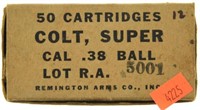 Lot #2598 - 1 Box of 50 Rds. of Remington Colt
