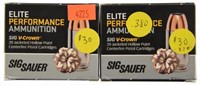 Lot #2653 - 2 Boxes of 20 Rds Ea. Sig Sauer