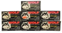 Lot #2664 - 7 Boxes of 50 Rds Wolf 9mm 115 Gr