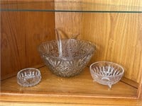 Punch bowl & candy dishes