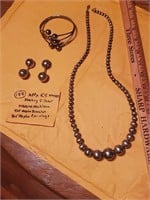 5.5oz sterling silver necklace bracelet earrings