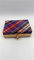 Vintage Gemex Identification Bands Plaid Gift Box