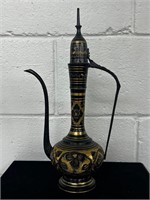 Brass Etched Aftaba Coffee Pot