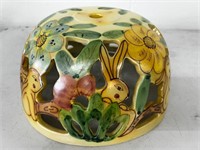Beautiful rare Vietri Italy handpainted dome shade