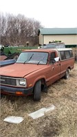 1983 Mazda truck, two door with topper NO title,