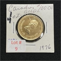 1976 Gold Canadian $100 Coin (1/4 oz of fine gold)