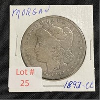 1893-CC Morgan Silver Dollar