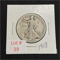 1918 Walking Liberty Half Dollar