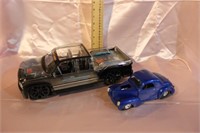 RC TRUCK AND DIE CAST CAR (AS IS)