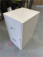 Two Drawer Metal Filing Cabinet with Keys