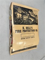 H Bell's Fire Protection Co. Match Book Album