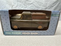 1992 ERTL1955 Pickup Truck Bank John Deere 1/25