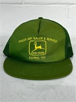 Vintage John Deere Truckers Hat Cap Green Snapback