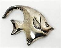 Vintage "Best" Silver Angelfish Brooch