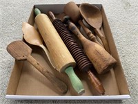 Old Wooden Kitchen Utensils