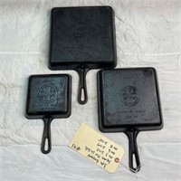 3pc Griswold Square Fry Skillets