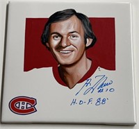 Autographed Guy Lafleur #10 Canadiens Tile HOF '88