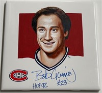 Autographed Bob Gainey #23 Canadiens Tile HOF '92
