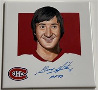 Autographed Guy Lapointe #5 Canadiens Tile