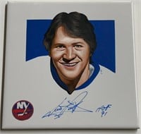 Autographed Denis Potvin #5 Islanders Tile HOF '91