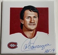 Autographed Guy Carbonneau #21 Canadiens Tile