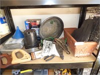 2 NEW HAND SAWS, FLOWER POT & TOOLS