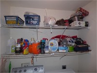 2 SHELVES OF CLOTHES CARE ITEMS