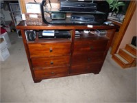 TV STAND & CABINET AND DRAWER CONTENTS