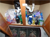 CONTENT OF CABINET UNDER THE SINK CLEANING SUPPLIE