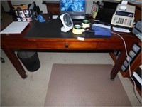 DESK WITH CONTENT OF DRAWERS OFFICE SUPPLIES