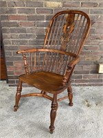 Early American Burled Windsor Style Chair
