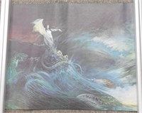 * Vintage 1979 Sea Art Print - 23"x18"